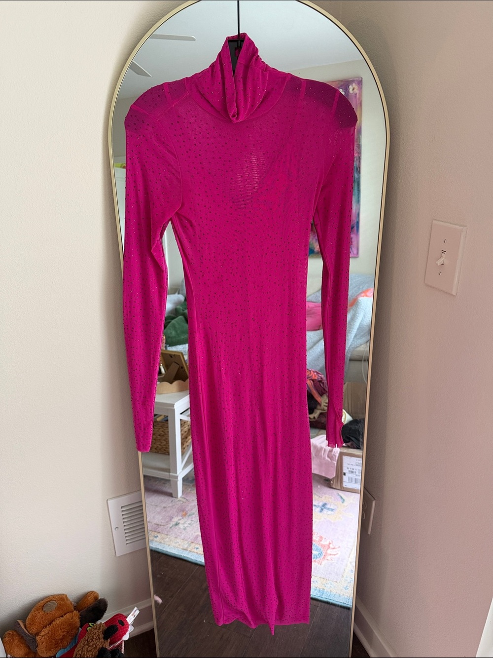 AFRM Shailene rhinestone dress Glow Pink